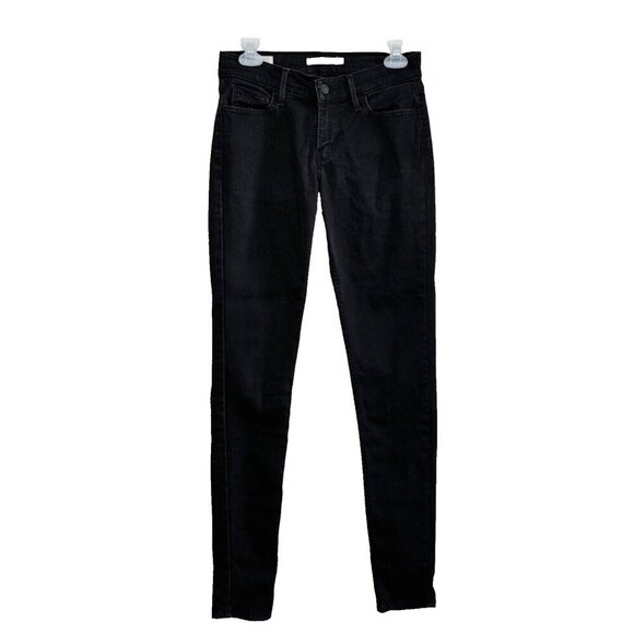 Levis 710 Super Skinny Jeans Womens 29 Black Mid Rise Stretch Denim - Picture 1 of 4